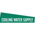 Brady COOLING WATER SUPPLY Pipe Marker Style 1 Polyester WT on GN 1 per Card, 5 PK 106092-PK